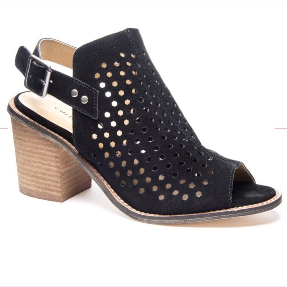 Chinese Laundry Carnival Peep-Toe Black Bootie
